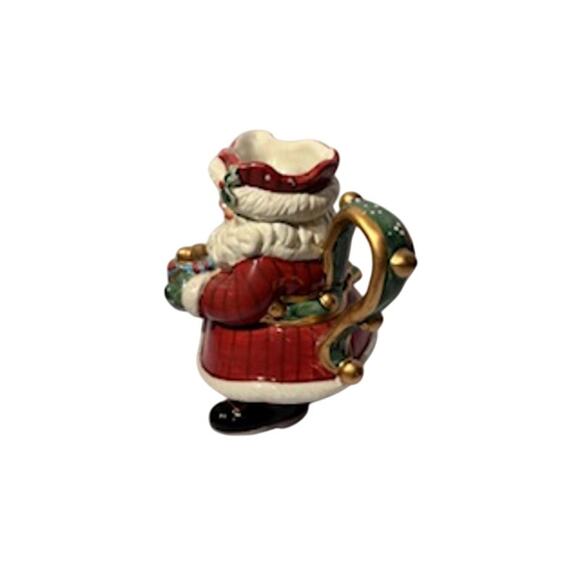 Vintage Fitz and Floyd Santa Creamer Pitcher Candy Cane Lane Holiday Decor - Picture 4 of 10